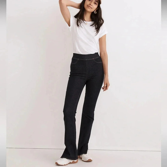 Madewell Pull-On Skinny Flare Jeans in Havenley Wash vintage style high rise - Picture 3 of 15
